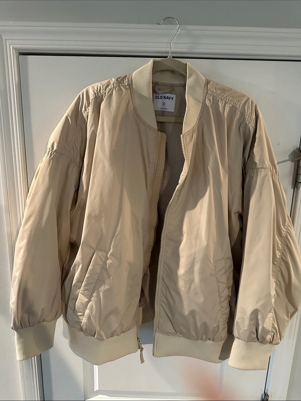 Old Navy Light Beige Bomber Jacket